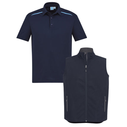4 Polo Shirt + 2 Softhshell Vest, Front Embroidery - No back