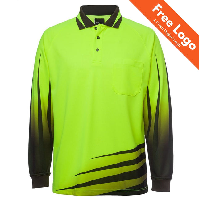 JB's Hi-Vis L/S Rippa Sub Polo