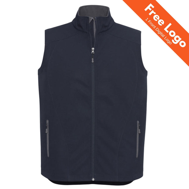 Biz Collection Mens 3-Layer SoftShell Geneva Vest