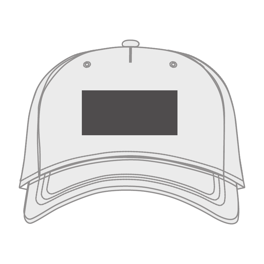 Cap front decoration placement guide