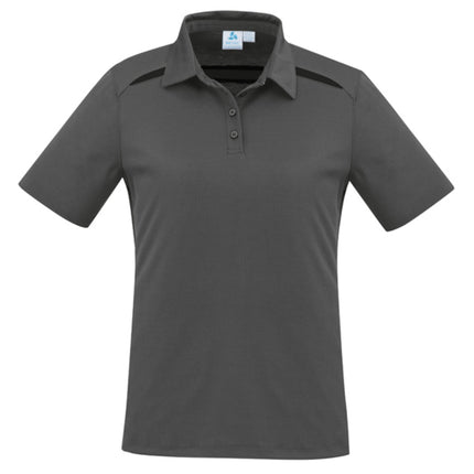 The Biz Collection Sonar Ladies' Polo Shirt combines comfort and durability with its cotton-backed performance fabric.