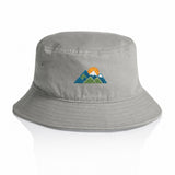 AS Colour Bucket Hat 1117 Storm with example mountain embroidery, product-only