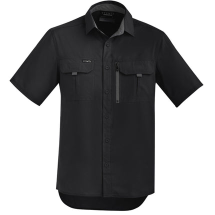 The Syzmik Men's Outdoor Short Sleeve Shirt is designed for comfort and performance with its lightweight, breathable fabric that keeps you cool during active outdoor work.