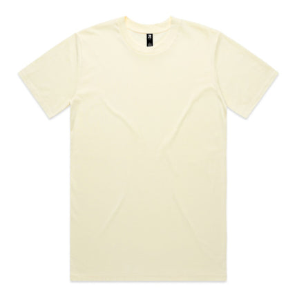 AS Colour Classic T-Shirt in Butter, unbranded clean front view