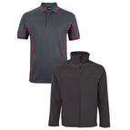 Charcoal/Red