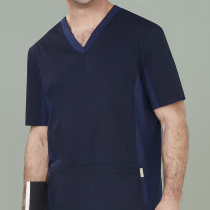 Biz Care Mens Riley Stretch Scrub Top