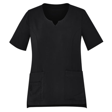 Biz Care Womens Avery Round Neck Scrub Top