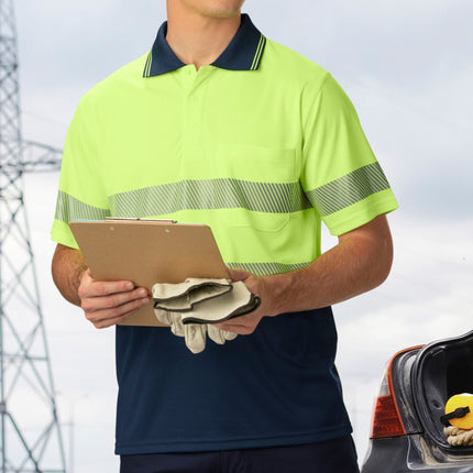 Hi-Vis CoolDry® Segmented Day/Night Polo Shirt