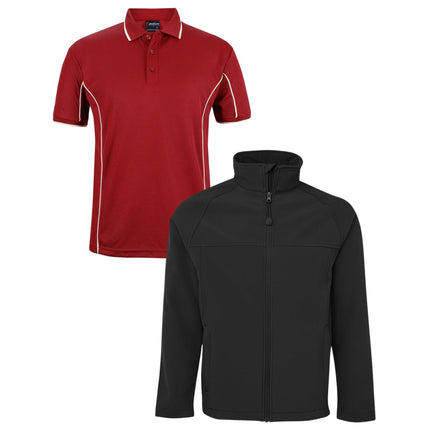 4 Polo Shirt + 2 Softhshell Jacket, Front Embroidery - No Back