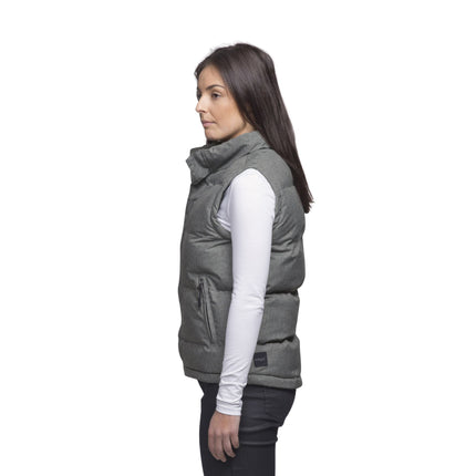 The Gear for Life Unisex Basin Puffa Vest in Grey Melange offers warmth and versatile layering with a sleek, modern design.