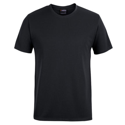 JB's Podium Poly T-Shirt in Black, unbranded clean front view