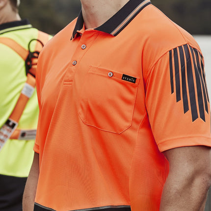Syzmik Flux Hi-Vis Short Sleeve Polo - Branded Extreme Breathability Uniform