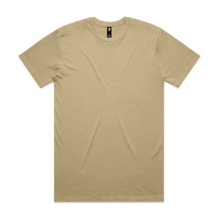 AS Colour Classic T-Shirt in Khaki, unbranded clean front view