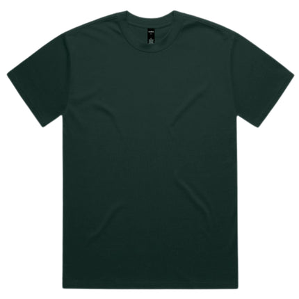AS Colour Heavy T-Shirt in Pine Green, unbranded clean front view