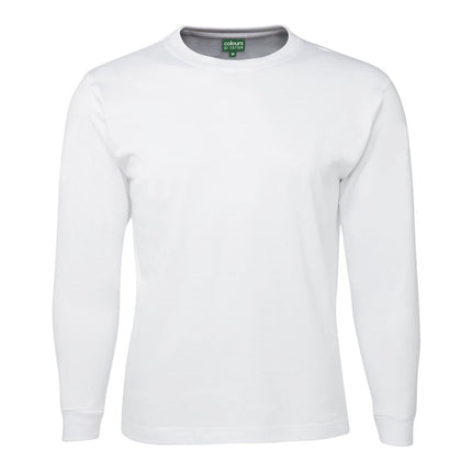 JB's Long Sleeve T-Shirt in White, unbranded clean front view