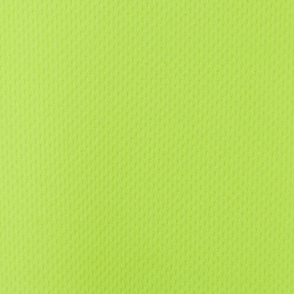 A macro shot of neon yellow fabric. The texture is a fine mesh with a pattern of small, interlocking diamonds.