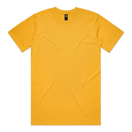AS Colour Classic T-Shirt in Yellow, unbranded clean front view