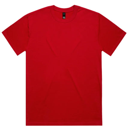 AS Colour Heavy T-Shirt in Red, unbranded clean front view