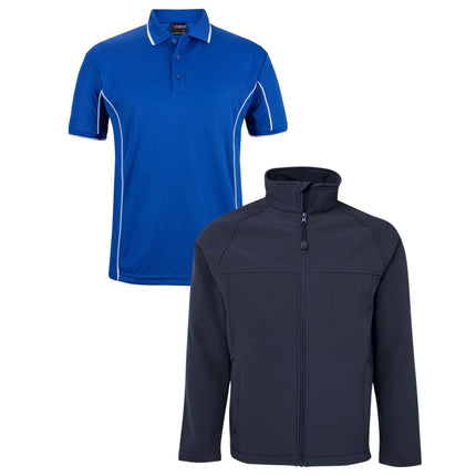 4 Polo Shirt + 2 Softhshell Jacket, Front Embroidery - No Back
