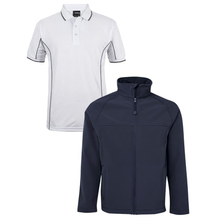 4 Polo Shirt + 2 Softhshell Jacket, Front Embroidery - No Back