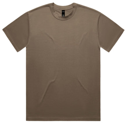 AS Colour Heavy T-Shirt in Walnut, unbranded clean front view