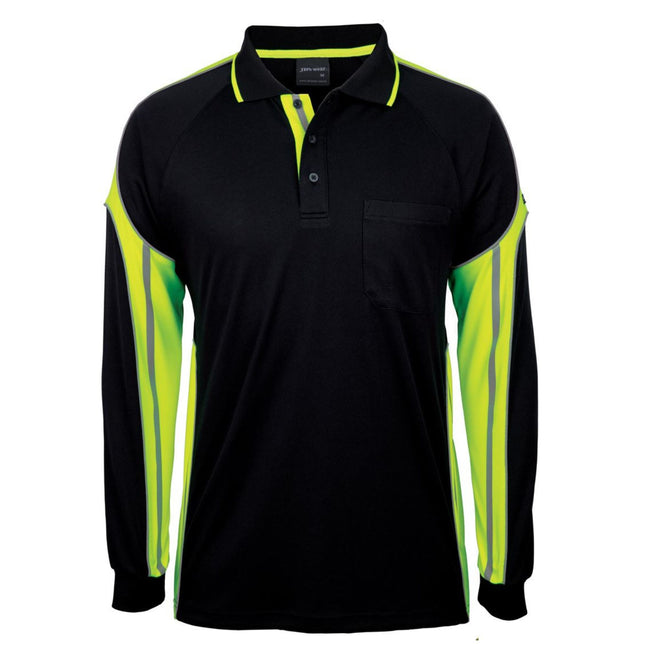 JB's Hi-Vis Long Sleeve Polo - Custom Branded Workwear with No Minimums