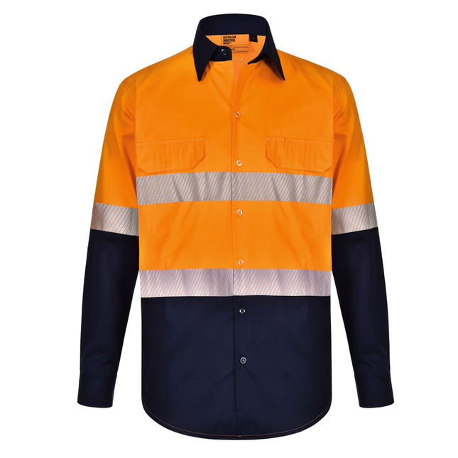 Winning Spirit Cool-Breeze Hi-Vis Long Sleeve Shirt - Branded Day & Night Cotton Workwear