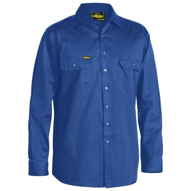 The Bisley Men's Cool Lightweight Drill Long Sleeve Shirt blends comfort and durability, designed to keep you cool on the job.