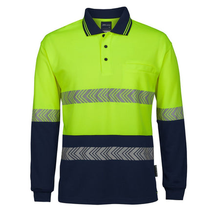 JB's Wear Hi-Vis Long Sleeve Segmented Tape Polo