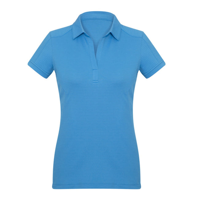 The Biz Collection Ladies' Profile Pique Polo offers breathable comfort and moisture-wicking performance with advanced BIZ COOL™ technology.