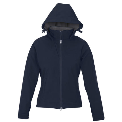 Designed for outdoor performance, the Women's Summit Softshell Jacket offers reliable water resistance and windproof protection. 