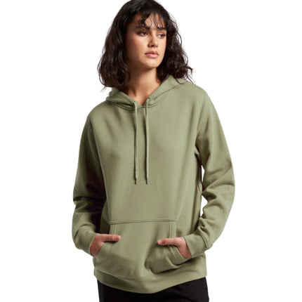 The AS Colour Wo's Stencil Hood offers a comfortable and stylish base for your custom logo print, making it ideal for personalized workwear or promotional apparel. 