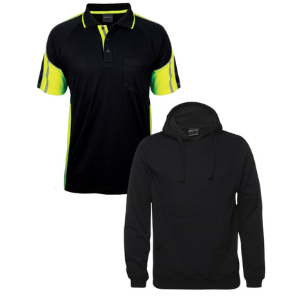 JB's Wear Custom Workwear Bundle – 4 Polo Shirts + 2 Hoodies with Free Logo & Embroidery