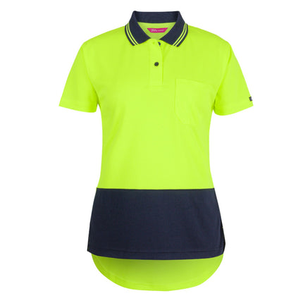 JB's Wear Ladies Hi-Vis Short Sleeve Drop Tail Polo