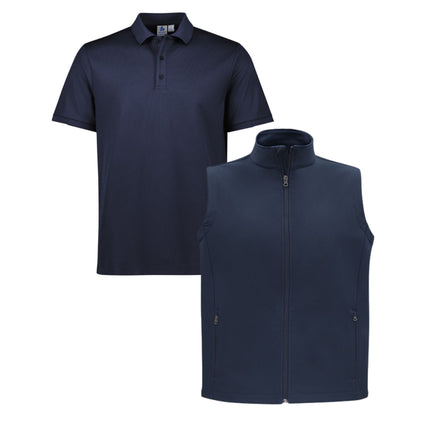 Biz Collection Uniform Bundle Pack - 4 Polo Shirt + 2 Softhhell Vest, with Front Embroidery