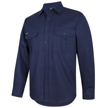 The JB's Wear Men's Long Sleeve Work Shirt offers a classic fit designed for comfort and durability in demanding work environments