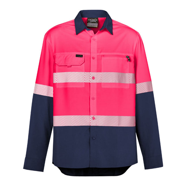 Custom Syzmik Ultra-Light Hi-Vis Shirt - Branded Day & Night Ripstop Workwear