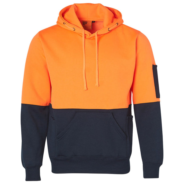 Hi-Vis Two-Tone Fleecy Hoodie – Unisex Fit, Custom Logo Print Included