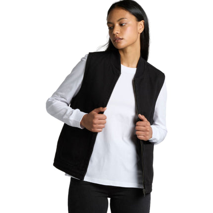 The AS Colour Women's Canvas Heavy Vest combines durability with a sleek design, making it perfect for both work and casual wear. 
