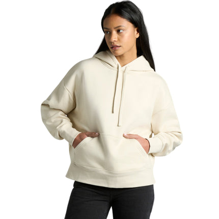 Stay cozy and confident in the Women's Heavy Hood Oversized Pullover, designed for comfort and durability.