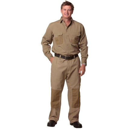 The Winning Spirit WT06 is a long-sleeve work shirt crafted from durable canvas reinforced with CORDURA® fabric, enhancing its strength and resistance to wear