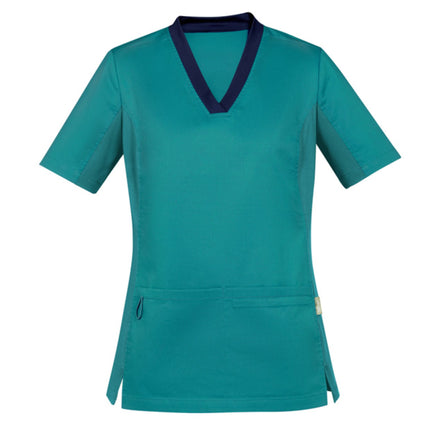 Biz Care Womens Riley Stretch Scrub Top