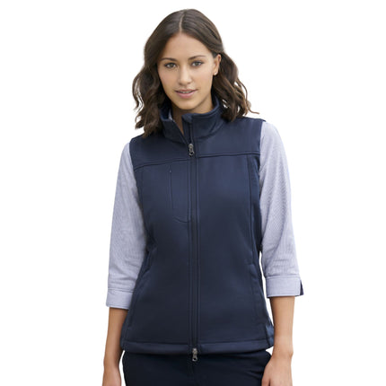Stay comfortable and protected with the Biz Collection Women's Softshell Vest. Featuring water-repellent and windproof fabric, it shields you from unpredictable weather while keeping you dry and warm