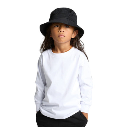 The AS Colour Kids Classic Long Sleeve Tee is crafted from heavy-weight cotton to provide durable comfort for active children.