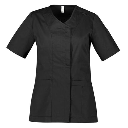 Biz Care Womens Parks Zip Front Crossover Scrub Top