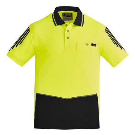 Syzmik Flux Hi-Vis Short Sleeve Polo - Branded Extreme Breathability Uniform
