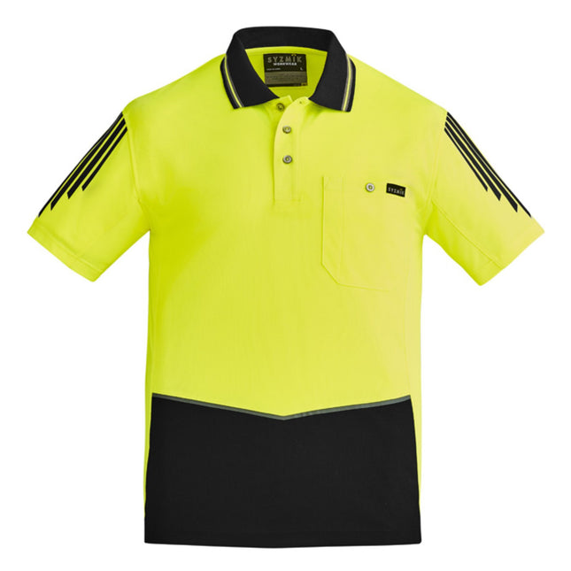Syzmik Flux Hi-Vis Short Sleeve Polo - Branded Extreme Breathability Uniform