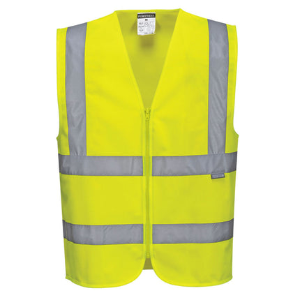 Hi‑Vis Zipped Band & Brace Safety Vest – EN ISO 20471 Class 2
