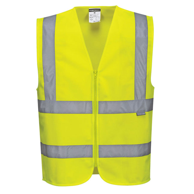 Hi‑Vis Zipped Band & Brace Safety Vest – EN ISO 20471 Class 2