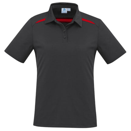 The Biz Collection Sonar Ladies' Polo Shirt combines comfort and durability with its cotton-backed performance fabric.